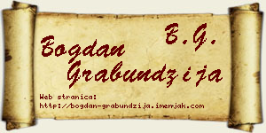 Bogdan Grabundžija vizit kartica
